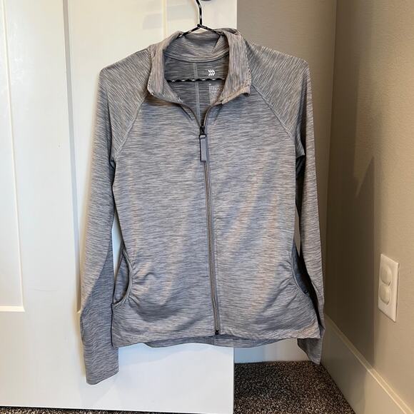 All In Motion Heathered Gray Active Zip Up | Extra Small - Picture 1 of 5